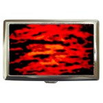 Red  Waves Abstract Series No16 Cigarette Money Case