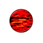 Red  Waves Abstract Series No16 Hat Clip Ball Marker (4 pack)