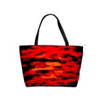 Red  Waves Abstract Series No16 Classic Shoulder Handbag