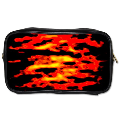 Red  Waves Abstract Series No17 Toiletries Bag (One Side) from ArtsNow.com Front