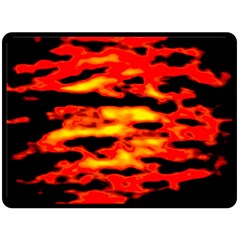 Red  Waves Abstract Series No17 Double Sided Fleece Blanket (Large)  from ArtsNow.com 80 x60  Blanket Front