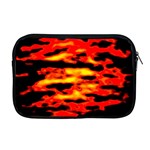 Red  Waves Abstract Series No17 Apple MacBook Pro 17  Zipper Case
