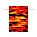 Red  Waves Abstract Series No17 Lightweight Drawstring Pouch (S)