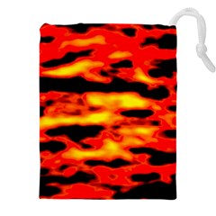 Red  Waves Abstract Series No17 Drawstring Pouch (4XL) from ArtsNow.com Front