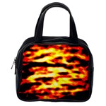 Red  Waves Abstract Series No19 Classic Handbag (One Side)