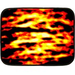 Red  Waves Abstract Series No19 Fleece Blanket (Mini)