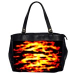 Red  Waves Abstract Series No19 Oversize Office Handbag (2 Sides)