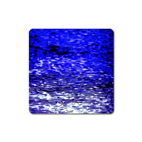Blue Waves Flow Series 1 Square Magnet from ArtsNow.com Front