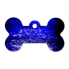 Blue Waves Flow Series 1 Dog Tag Bone (Two Sides) from ArtsNow.com Front
