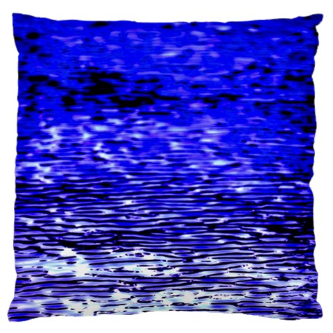 Blue Waves Flow Series 1 Large Cushion Case (One Side) from ArtsNow.com Front