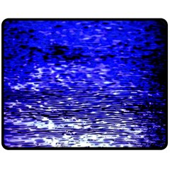 Blue Waves Flow Series 1 Double Sided Fleece Blanket (Medium)  from ArtsNow.com 58.8 x47.4  Blanket Front