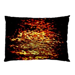 Yellow Waves Flow Series 1 Pillow Case (Two Sides) from ArtsNow.com Front