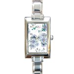 Floral pattern Rectangle Italian Charm Watch