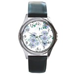 Floral pattern Round Metal Watch