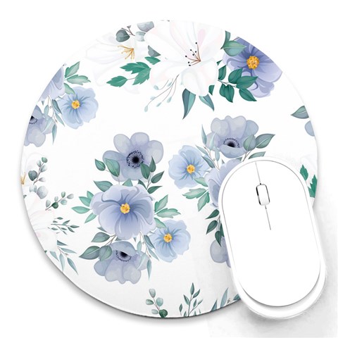 Floral pattern Round Mousepads from ArtsNow.com Front
