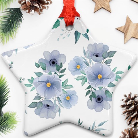 Floral pattern Ornament (Star) from ArtsNow.com Front