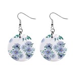 Floral pattern Mini Button Earrings