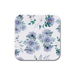 Floral pattern Rubber Square Coaster (4 pack)