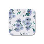 Floral pattern Rubber Square Coaster (4 pack)