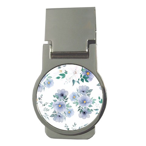 Floral pattern Money Clips (Round)  from ArtsNow.com Front