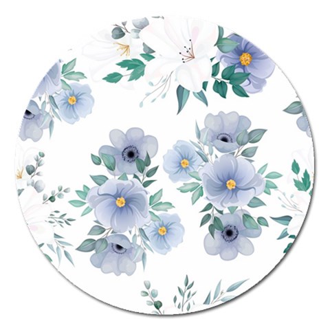 Floral pattern Magnet 5  (Round) from ArtsNow.com Front