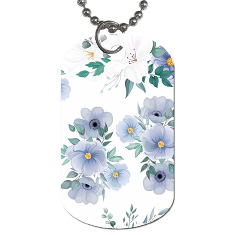 Floral pattern Dog Tag (One Side) from ArtsNow.com Front