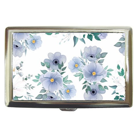 Floral pattern Cigarette Money Case from ArtsNow.com Front