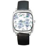 Floral pattern Square Metal Watch