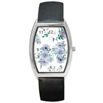 Floral pattern Barrel Style Metal Watch