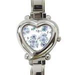 Floral pattern Heart Italian Charm Watch