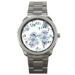 Floral pattern Sport Metal Watch