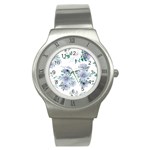 Floral pattern Stainless Steel Watch