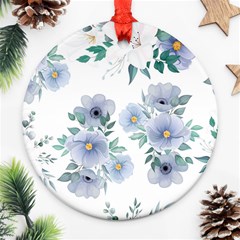 Floral pattern Round Ornament (Two Sides) from ArtsNow.com Front