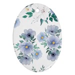 Floral pattern Oval Ornament (Two Sides)