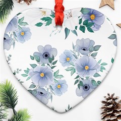 Floral pattern Heart Ornament (Two Sides) from ArtsNow.com Back