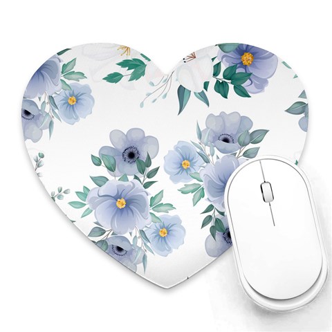 Floral pattern Heart Mousepads from ArtsNow.com Front