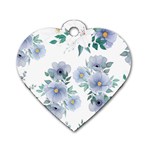 Floral pattern Dog Tag Heart (Two Sides)