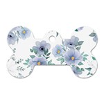 Floral pattern Dog Tag Bone (One Side)