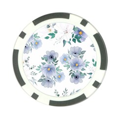 Floral pattern Poker Chip Card Guard from ArtsNow.com Front