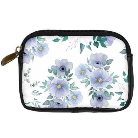 Floral pattern Digital Camera Leather Case from ArtsNow.com Front