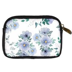 Floral pattern Digital Camera Leather Case from ArtsNow.com Back