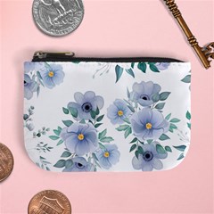 Floral pattern Mini Coin Purse from ArtsNow.com Front