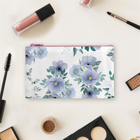 Floral pattern Cosmetic Bag (Small) from ArtsNow.com Front