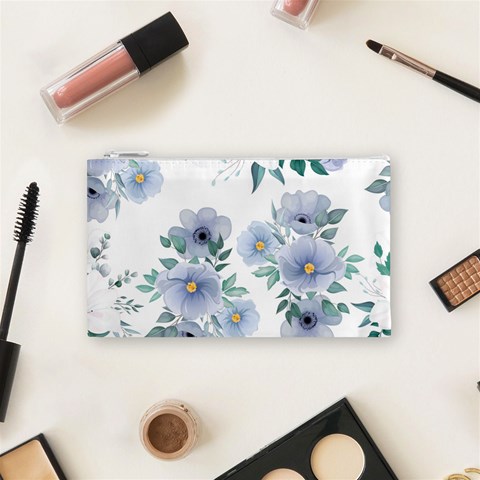 Floral pattern Cosmetic Bag (Small) from ArtsNow.com Front