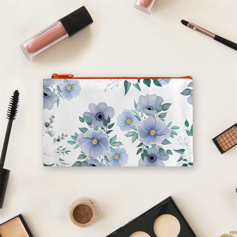 Floral pattern Cosmetic Bag (Small) from ArtsNow.com Front