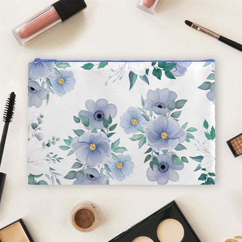 Floral pattern Cosmetic Bag (Large) from ArtsNow.com Front