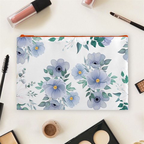 Floral pattern Cosmetic Bag (Large) from ArtsNow.com Front