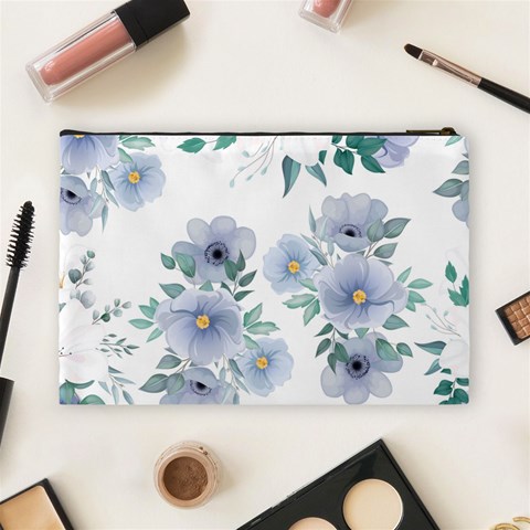 Floral pattern Cosmetic Bag (Large) from ArtsNow.com Back