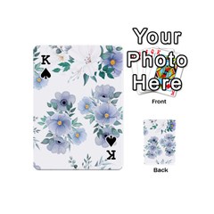 King Floral pattern Playing Cards 54 Designs (Mini) from ArtsNow.com Front - SpadeK