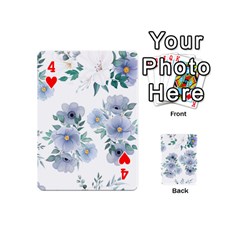 Floral pattern Playing Cards 54 Designs (Mini) from ArtsNow.com Front - Heart4